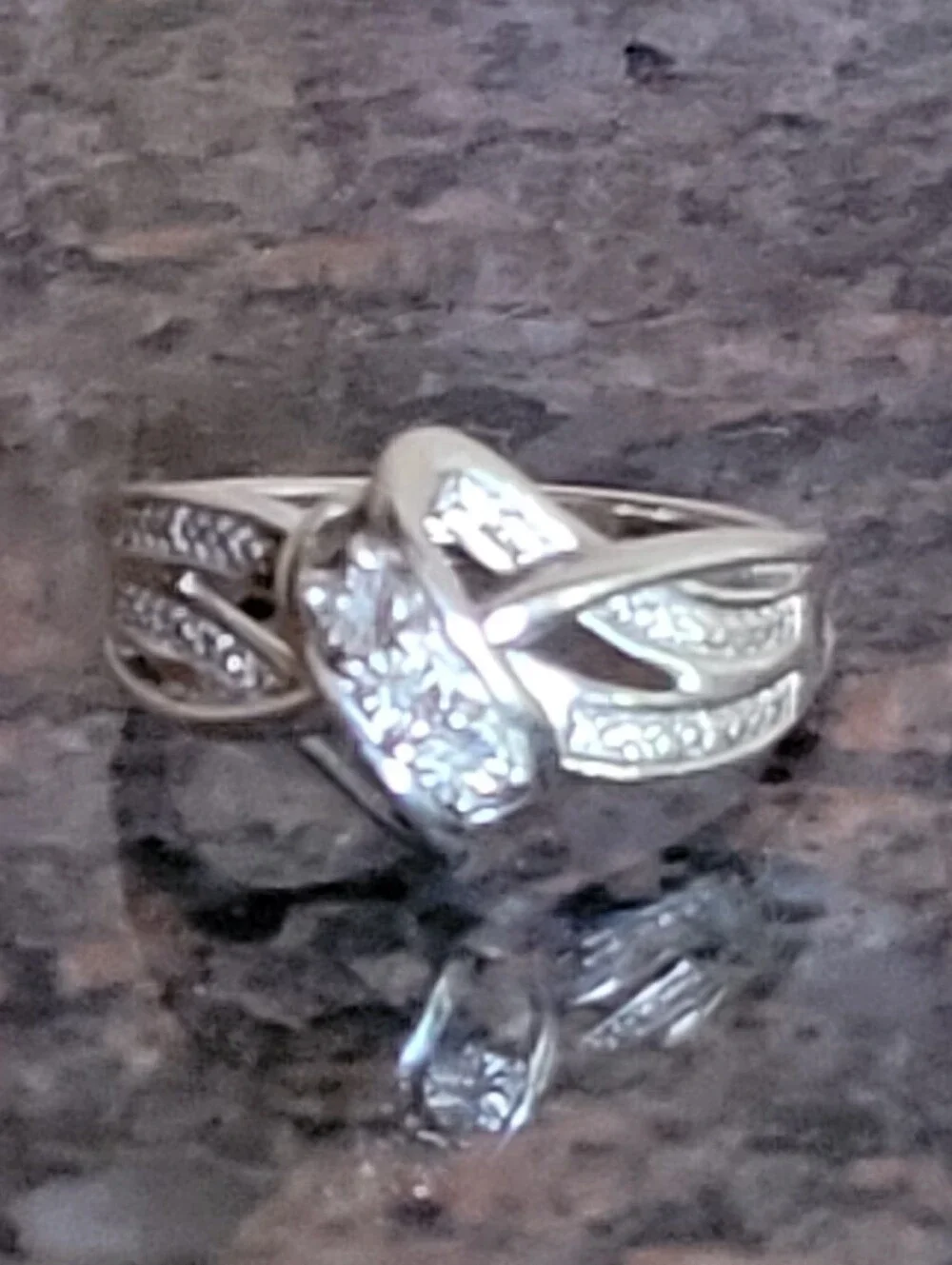 Kay Jewelers Diamond Accent Sterling Silver Swirl Ring 7.5